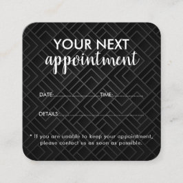 Cartão De Horário Trendy Modern Salon Appointment Reminder Card