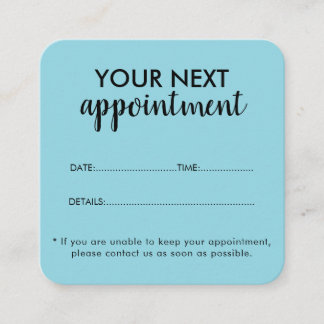Cartão De Horário Trendy Modern Salon Appointment Reminder Card