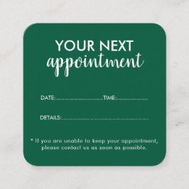 Cartão De Horário Trendy Modern Salon Appointment Reminder Card