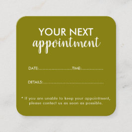 Cartão De Horário Trendy Modern Salon Appointment Reminder Card