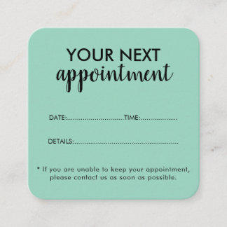 Cartão De Horário Trendy Modern Salon Appointment Reminder Card
