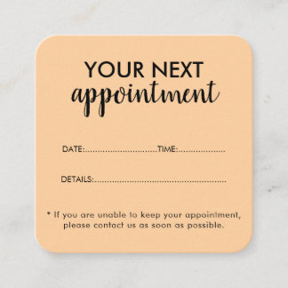 Cartão De Horário Trendy Modern Salon Appointment Reminder Card