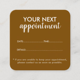 Cartão De Horário Trendy Modern Salon Appointment Reminder Card