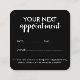 Cartão De Horário Trendy Modern Salon Appointment Reminder Card