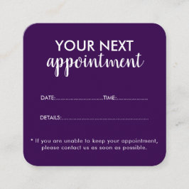Cartão De Horário Trendy Modern Salon Appointment Reminder Card