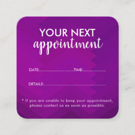 Cartão De Horário Trendy Modern Salon Appointment Reminder Card
