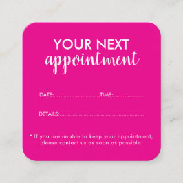 Cartão De Horário Trendy Modern Salon Appointment Reminder Card