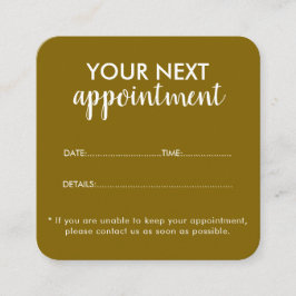 Cartão De Horário Trendy Modern Salon Appointment Reminder Card