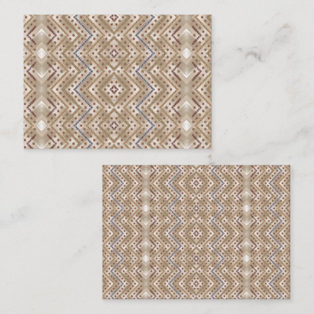 Cartão De Horário Um tapete castanho que apresenta uma característic (Frente/Verso)