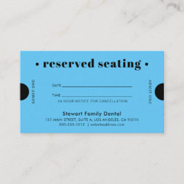 Cartão De Horário Ventilador de Céu Azul Retro Reservado