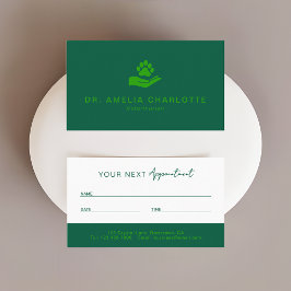 Cartão De Horário Veterinarian Appointment Card | Pet Care Center