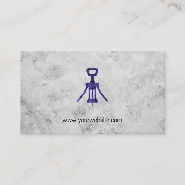 Cartão De Horário Vidro | Sommelier | Marble (Frente)