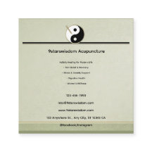 Wood Element  Acupuncture appointment card