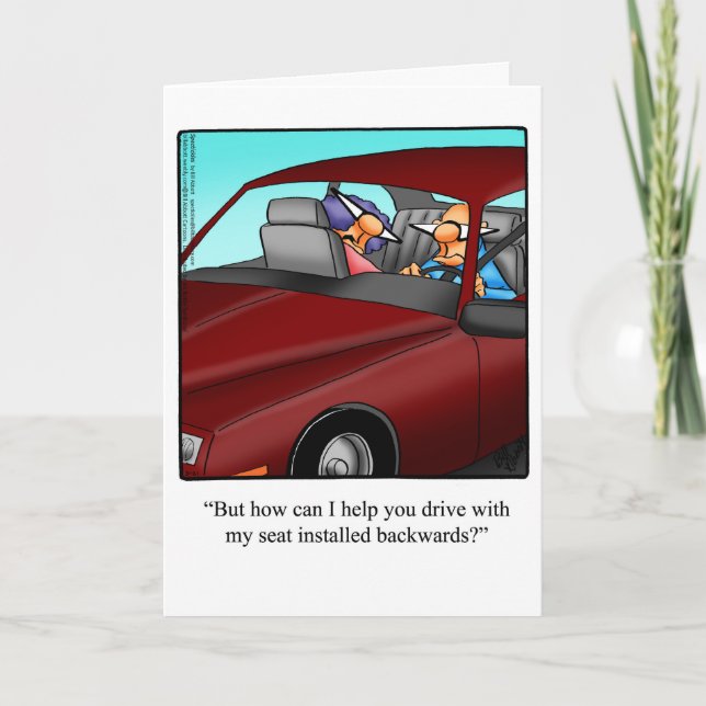 Cartão de Humor Engraçado de Aniversário de Casame (Frente)