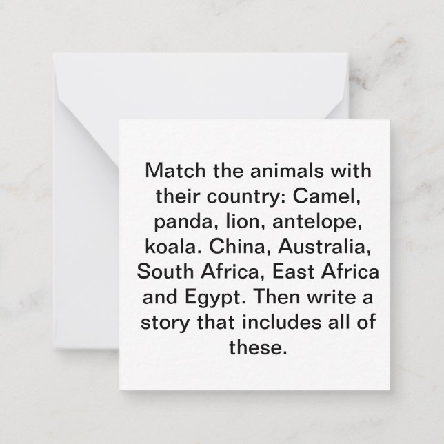 Cartão de ideia de história (Verso)