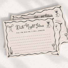 Cartão de Ideias para Noite de Data de Casamento D