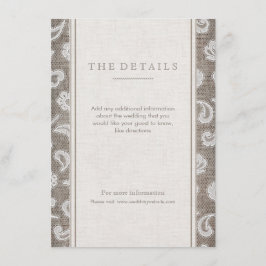 Cartão de identidade de casamento do Rastreio e Bu