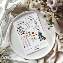 Cartão de identidade de noiva de ponte moderno