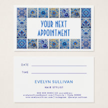 Cartão de identidade de quadro de azulejos mediter