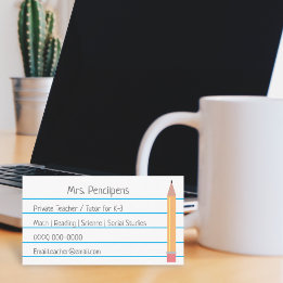 Cartão de identidade personalizado do professor pa