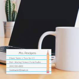 Cartão de identidade personalizado do professor pa