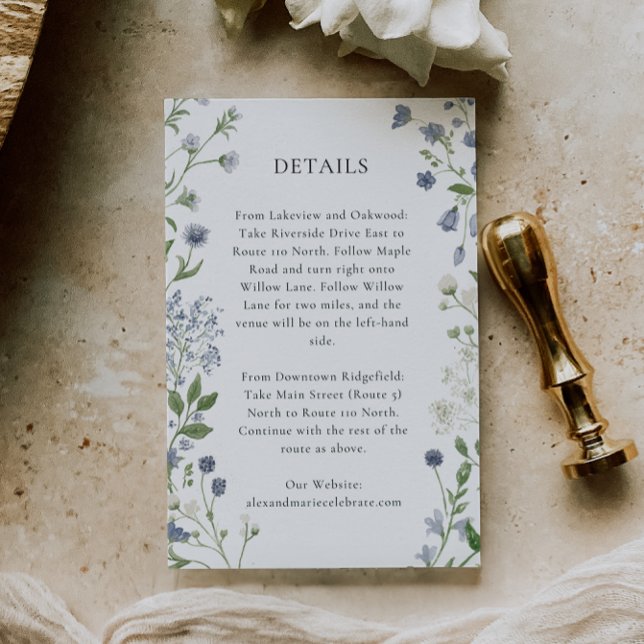 Cartão de Identificação de Casamento de Flor Selva (Criador carregado)