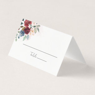 Cartão de Identificação de Festa de Casamento Flor