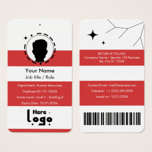 Cartão de Identificação Personalizável de Funcioná