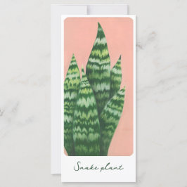 cartão de ilustração com guache de planta cobra