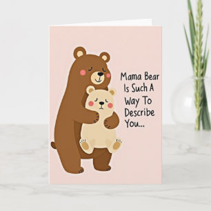 Cartão de Ilustração da Mamãe Urso