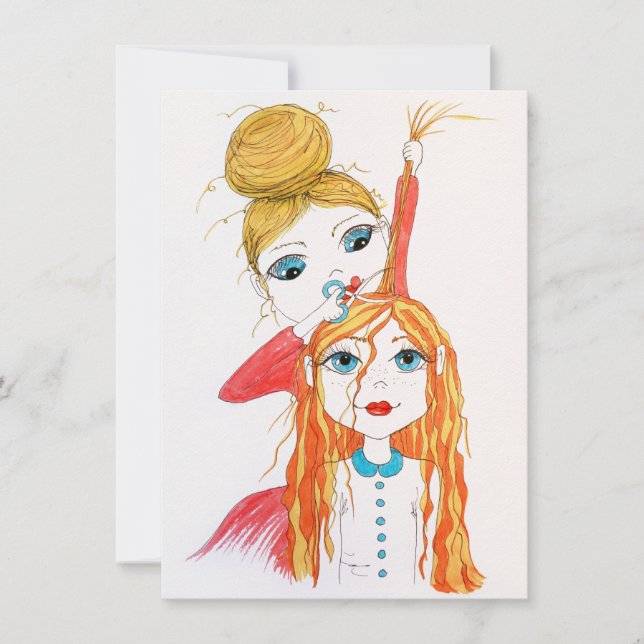 Cartão de Ilustração de Arte Timical Cortado de Ca (Frente)