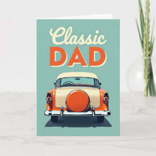 Cartão de Ilustração de Carro do Pai Clássico