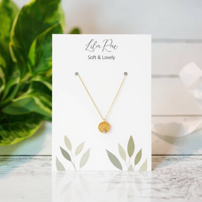 Cartão de Ilustração de Gato de Folhagem Verde Neu (Cat Foliage Artwork)