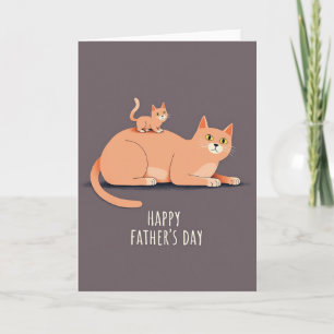 Cartão de Ilustração de Gatos do Dia dos Pais