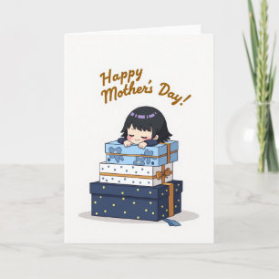 Cartão de Ilustração de Mãe Sorridente