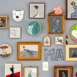 Cartão de Ilustração de Moda de Alta Coutura Glamo