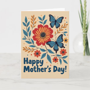 Cartão de Ilustração do Dia das Mães Blossom