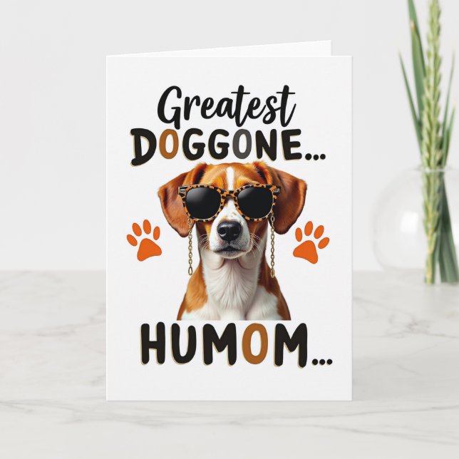Cartão de Ilustração Doggone Humom (Frente)