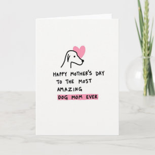 Cartão de Ilustração Incrível para Mãe de Cachorro