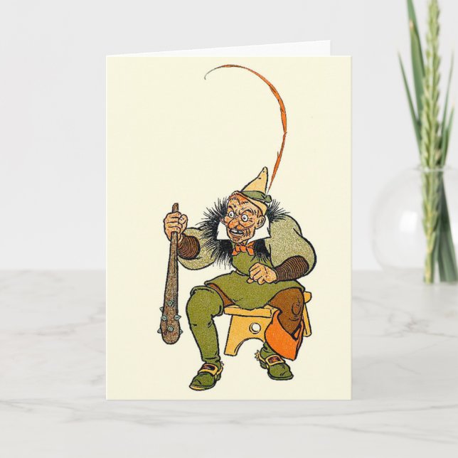 Cartão de Ilustração Infantil Antiga - Ogro (Frente)