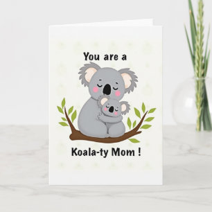 Cartão de Ilustração Koala Ty Mom