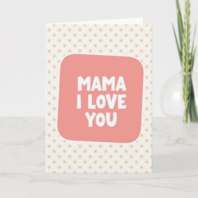 Cartão de Ilustração Mama Amor (Frente)