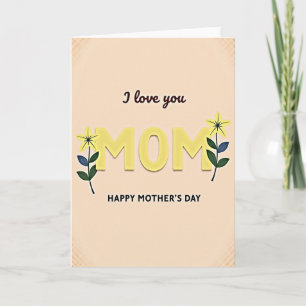 Cartão de ilustração para a Mãe Querida