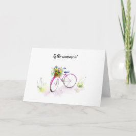 Cartão de ilustração pintado com aquarela