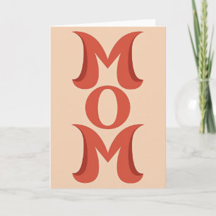 Cartão de Ilustração Retro da Mãe Mais Querida