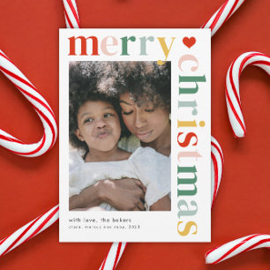 Cartão de Ímã de Foto de Natal Alegre Colorido Mod