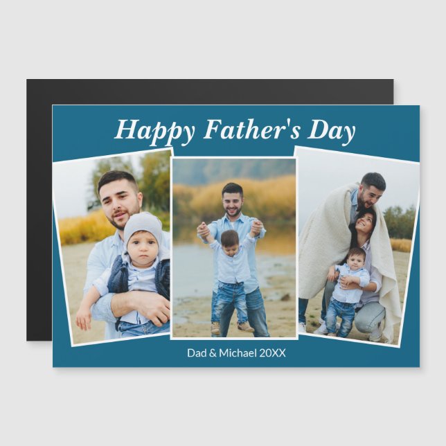 Cartão de Ímã de Foto Personalizado Feliz Dia dos  (Frente/Verso)