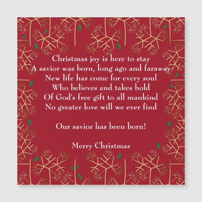 Cartão de Imagem de Alegria de Natal (Frente)