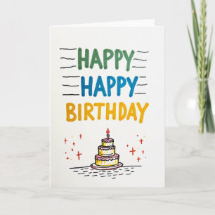 Cartão de Imagem de Desejos de Aniversário Floral
