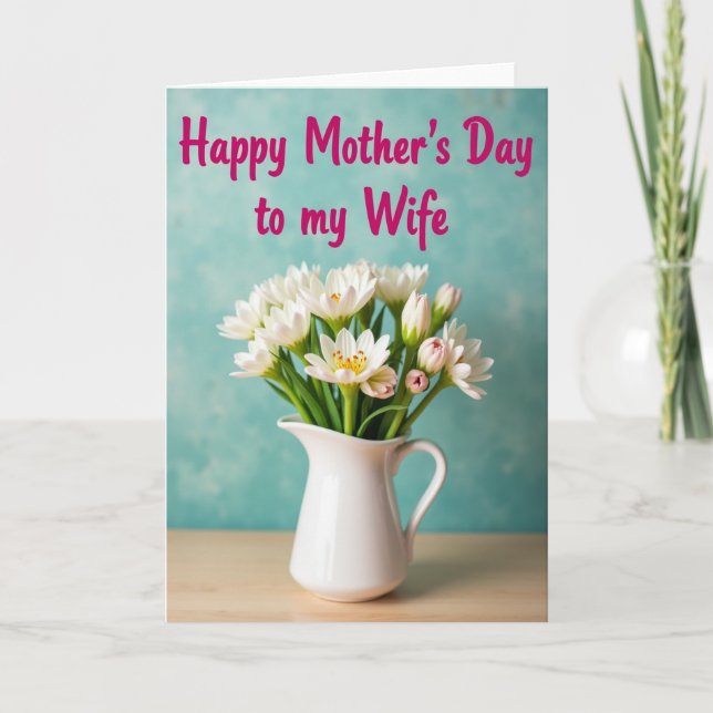 Cartão de Imagem do Dia das Mães com Céu Azul-esve (Frente)